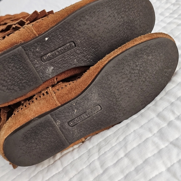 Minnetonka 3-Layer Fringe Boot Womens Size 5 - Picture 11 of 12